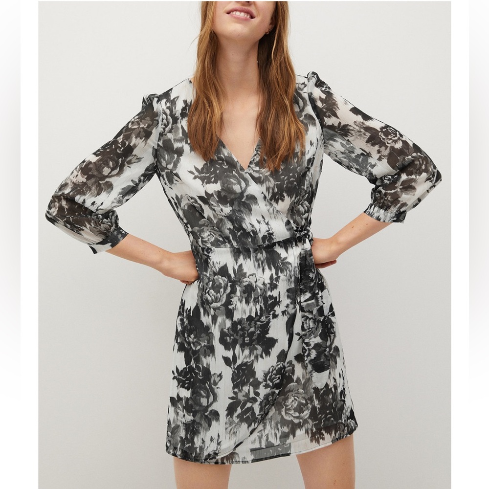 Mango Flower printed dress NWT